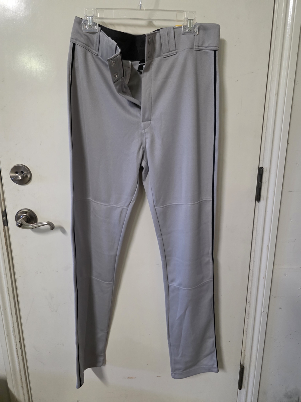 Easton Light Gray Baseball Joggers with Black Side Piping